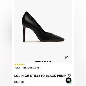 Schutz Lou High Stiletto Elegant Black Women's Stiletto Heels